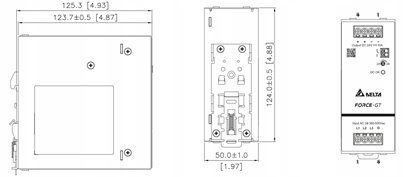 Изображение ZASILACZ IMPULSOWY DRF-24V240W3GBA FORCE-GT (3 FAZY) Delta Electronics