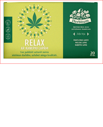 Picture of Zāļu tēja HERBITUM Relax ar kaņepju lapām, 1.5gx20gab