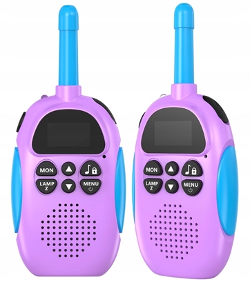 Picture of Zestaw 2x Radiotelefon Krótkofalówka Walkie Talkie 3km 16 Kanaów Kiddoboo / Fioletowy
