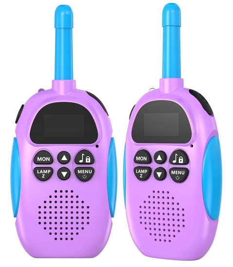 Picture of Zestaw 2x Radiotelefon Krótkofalówka Walkie Talkie 3km 16 Kanaów Kiddoboo / Fioletowy