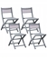 Изображение Zestaw 4 krzese ogrodowych TALCA Ciemnoszary
