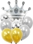 Изображение Zestaw balonów Korona srebrna 9el