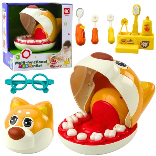 Изображение ZESTAW DENTYSTY DOKTORA WETERYNARZA PIESEK Z CHORYM ZBKIEM AKCESORIA