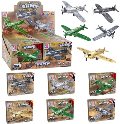Attēls no Zestaw Klocki Konstrukcyjne Myliwiec Samolot Wojskowy Napd LEAN TOYS