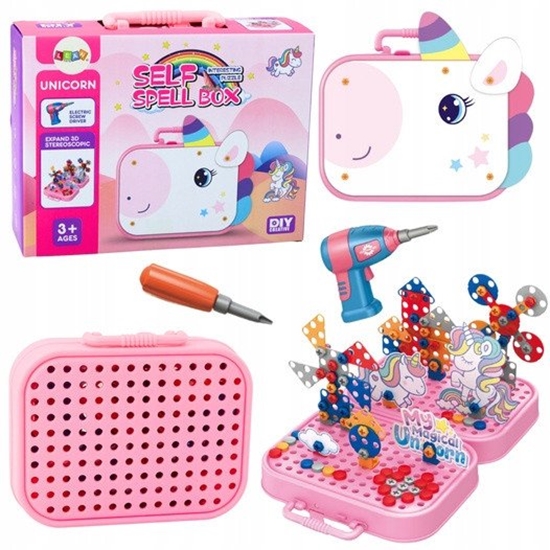 Picture of Zestaw Klocków Konstrukcyjnych Wkrtarka Jednoroec DIY