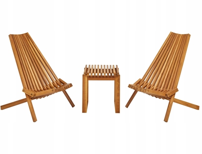 Picture of Zestaw mebli balkonowych BELLANO Drewno Brzowy