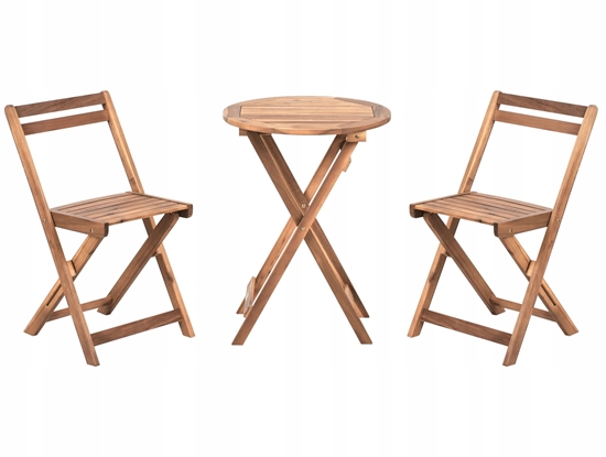 Picture of Zestaw mebli balkonowych Skadane SACILE Drewno akacjowe Brzowy