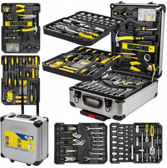 Изображение Zestaw narzdzi 246el. 1/4" i 1/2" (4-21mm) (6-ktnych) w walizce na kókach