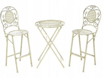 Изображение Zestaw ogrodowy barowy Skadane BIVIO Metal Jasnozielony