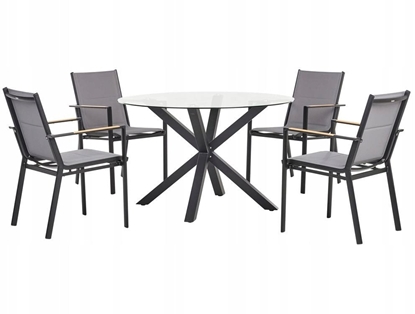 Изображение Zestaw ogrodowy dla 4 osób MALETTO/BUSSETO Szko Czarny