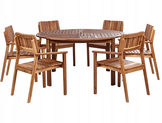 Picture of Zestaw ogrodowy dla 6 osób AGELLO Drewno akacjowe Brzowy