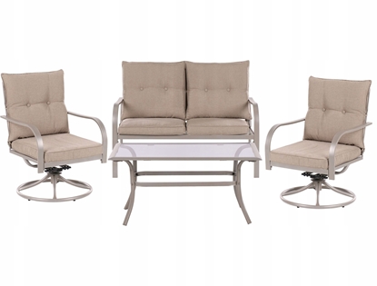 Picture of Zestaw ogrodowy ze stolikiem dla 4 osób MESTRINO Metal Beowy