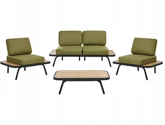 Picture of Zestaw ogrodowy ze stolikiem dla 4 osób MINOZZO Certyfikowane drewno akacjowe Oliwkowy