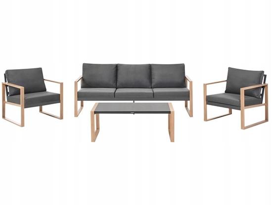 Picture of Zestaw ogrodowy ze stolikiem dla 5 osób GELSO Metal Ciemnoszary