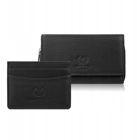 Picture of Zestaw prezentowy dla niej portfel damski skórzany T-138 i etui na karty T-151 Paolo Peruzzi ZUP-145-BL