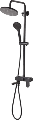 Attēls no Zestaw prysznicowy Shumee Kolumna prysznicowa z deszczownic czarna GURARA