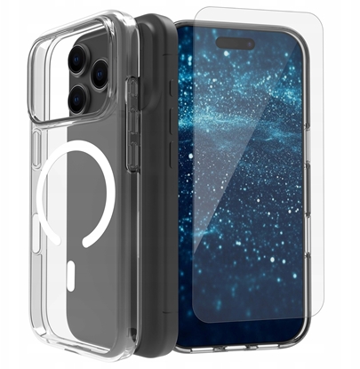 Attēls no Zestaw Roobix 3w1 Combo do iPhone 17 Pro Max (etui MagSafe + szko + ochrona obiektywu)