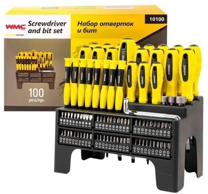 Изображение Zestaw rubokrtów wkrtaków bitów 100el. w stojaku