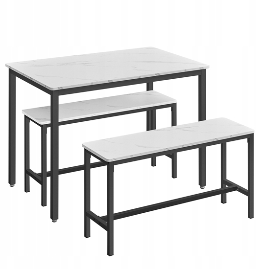 Изображение Zestaw stoowy dla 4 osób, stó kuchenny z 2 awkami,