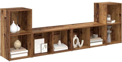 Picture of Zestaw szafek RTV 4 pcs Stare drewno 37 x 35 x 72 cm Lumarko!