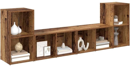 Picture of Zestaw szafek RTV 4 pcs Stare drewno 37 x 35 x 72 cm Lumarko!