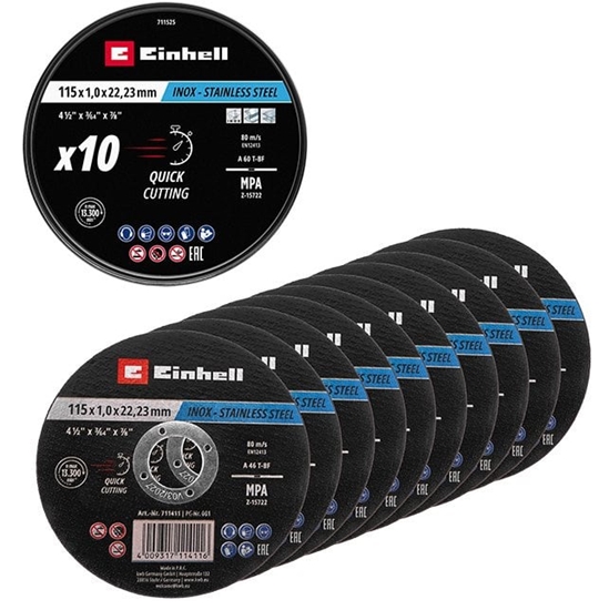 Picture of ZESTAW TARCZ DO METALU 115X1,0 MM, 10 SZT.