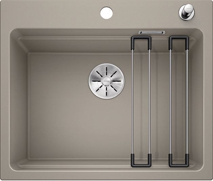 Изображение Zlewozmywak Blanco Etagon 6 Silgranit tartufo z korkiem automatycznym InFino, szyny (524536)