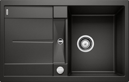 Attēls no Zlewozmywak Blanco Metra 45 S Silgranit czarny z korkiem automatycznym (525914)