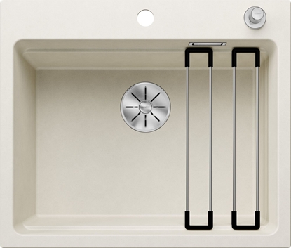 Picture of Zlewozmywak Blanco Zlewozmywak ETAGON 6 Silgranit delikatny biay, korek auto., InFino, szyny