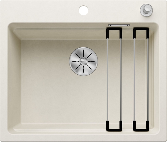 Picture of Zlewozmywak Blanco Zlewozmywak ETAGON 6 Silgranit delikatny biay, korek auto., InFino, szyny