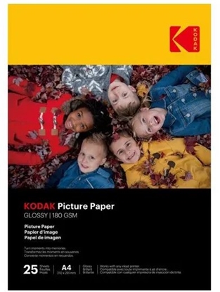 Attēls no Kodak fotopaber A4 glossy 180g 25 sheets
