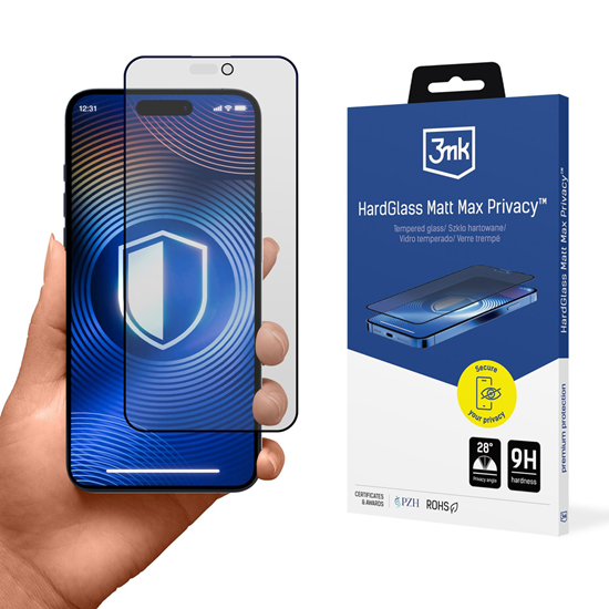 Изображение 3mk Hardglass Matt Max Privacy Tempered Glass for 
