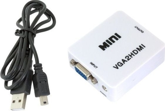 Picture of Adapter AV Apte HDMI - D-Sub (VGA) + Jack 3.5mm biay