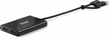 Attēls no Adapter AV Club 3D Club3D Adapter USB-C (USB A Adapter) > 2x HDMI 4K@60Hz St/Bu retail