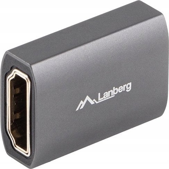 Изображение Adapter AV Lanberg Adapter Lanberg HDMI(F)->HDMI(F) 8K beczka srebrna aluminium