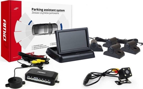 Picture of AMiO Zestaw czujników parkowania tft02 4,3" z kamer hd-315-led 4 sensory czarne truck