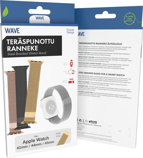 Picture of Apple Bangin plieno pintin apyrank, Apple Watch 42 mm / 44 mm / 45 mm, auksas