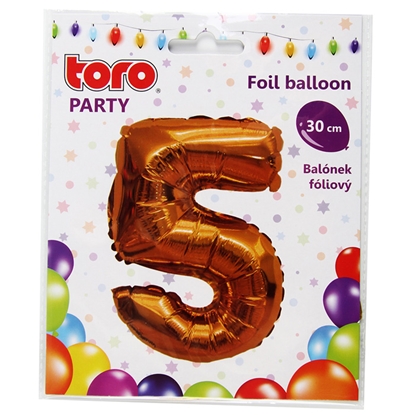 Picture of Balons Cipars 5 zelta kr.,30cm