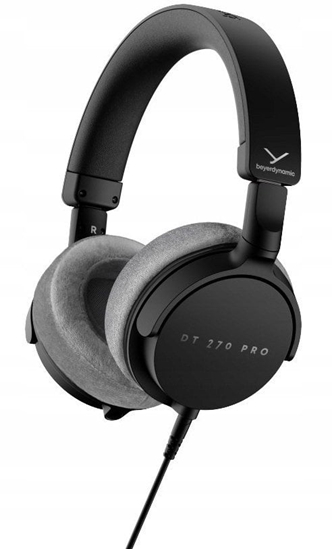 Picture of Beyerdynamic DT 270 PRO Compact Over-Ear Studio Headphone with dual-sided cable connector (detachable) Stereo jack 3,5mm with adapter to 6,3 | Beyerdynamic