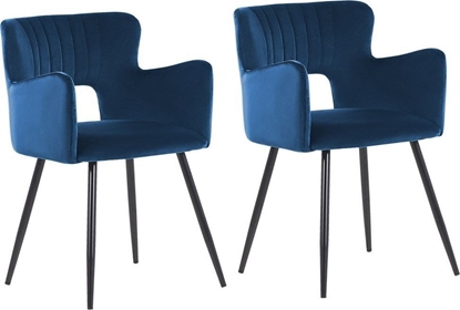 Picture of Beliani 2 krzesa do jadalni welurowe granatowy SANILAC