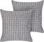 Изображение Beliani 2 poduszki dekoracyjne 45 x 45 cm szare ECLIPTA