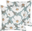 Attēls no Beliani 2 poduszki dekoracyjne baweniane w kwiaty 45 x 45 cm niebieskie JATROPHA