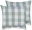Attēls no Beliani 2 poduszki dekoracyjne w krat 45 x 45 cm mitowe TAMNINE