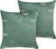 Picture of Beliani 2 welurowe poduszki dekoracyjne w motyle 45 x 45 cm zielone YUZURI