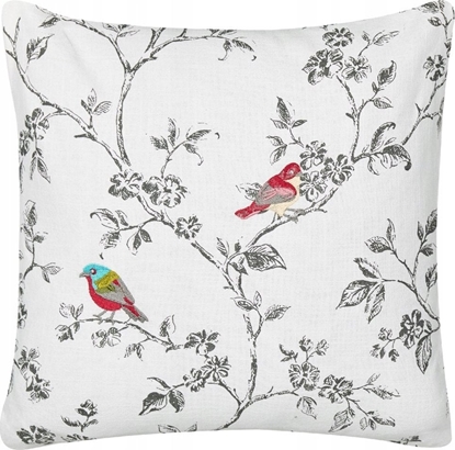 Attēls no Beliani Baweniana poduszka dekoracyjna z motywem ptaków 45 x 45 cm biaa DILLENIA