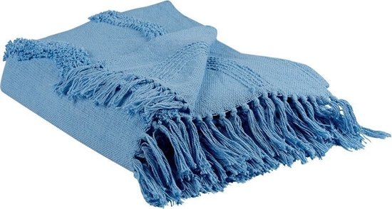 Picture of Beliani Baweniany koc 125 x 150 cm niebieski KHARI!