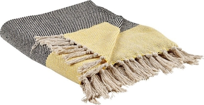 Attēls no Beliani Baweniany koc 125 x 150 cm szaro-óty LAPU!