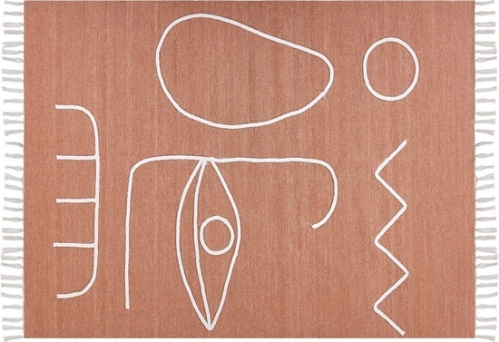 Picture of Beliani Dywan 140 x 200 cm jasnoczerwony YAVU