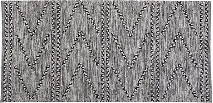 Изображение Beliani Dywan 80 x 150 cm czarno-biay TERMAL