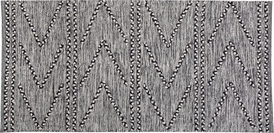 Изображение Beliani Dywan 80 x 150 cm czarno-biay TERMAL